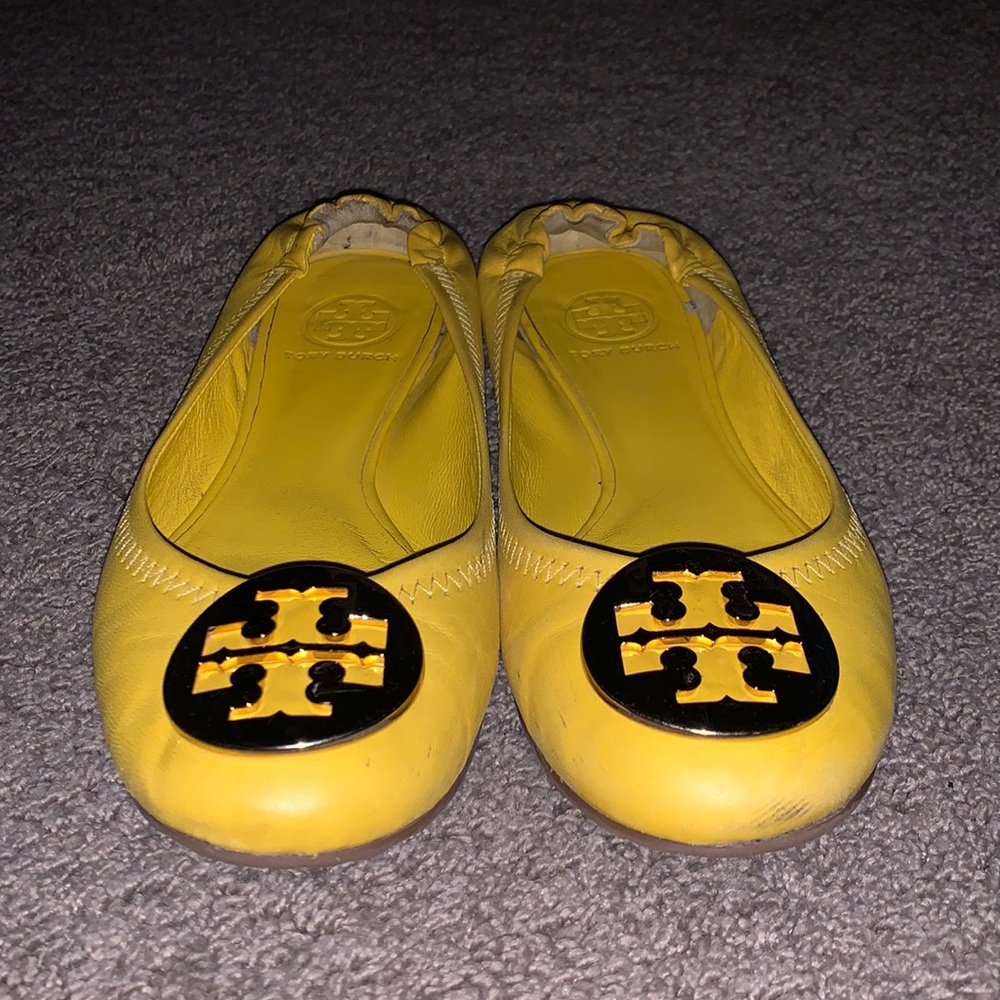 Tory Burch yellow flats